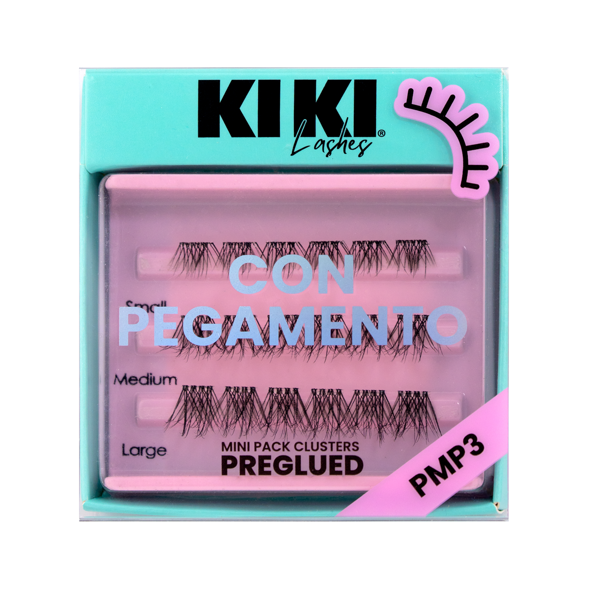 Pestañas postizas KIKI | MINI PACK CLUSTERS CON PEGAMENTO Kiki lashes
