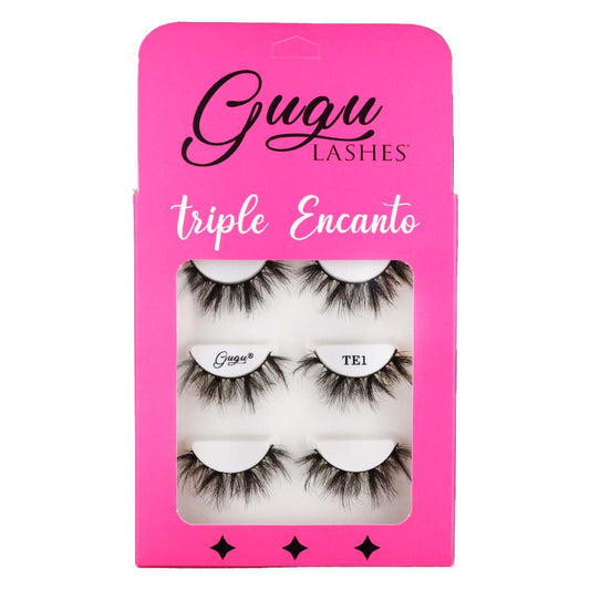 Pestañas postizas GUGU LASHES – Triple Encanto | Set de 3 pares de pestañas