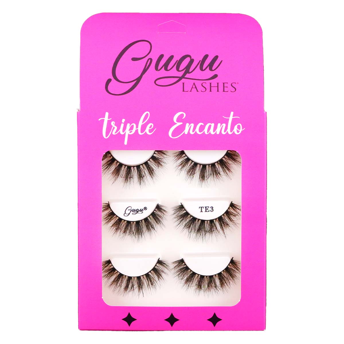 Pestañas postizas GUGU LASHES – Triple Encanto | Set de 3 pares de pestañas